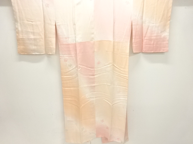 JAPANESE KIMONO / FLORAL PATTERN JUBAN (WITH EMBROIDERED COLLAR)